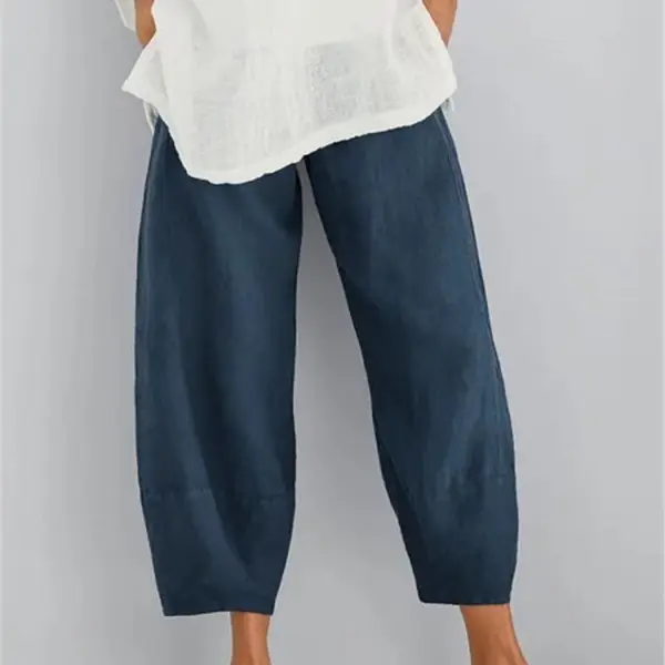 Solid Color Casual Fashion Nine Points Casual Pants - Kalesafe.com 