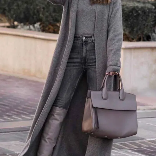 Casual solid color long-sleeved long woolen coat - Leanarea.chimpone.com 