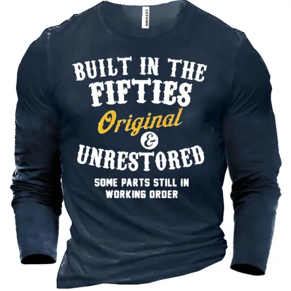 Funny Built In The Fifties Men's Cotton T-shirt 