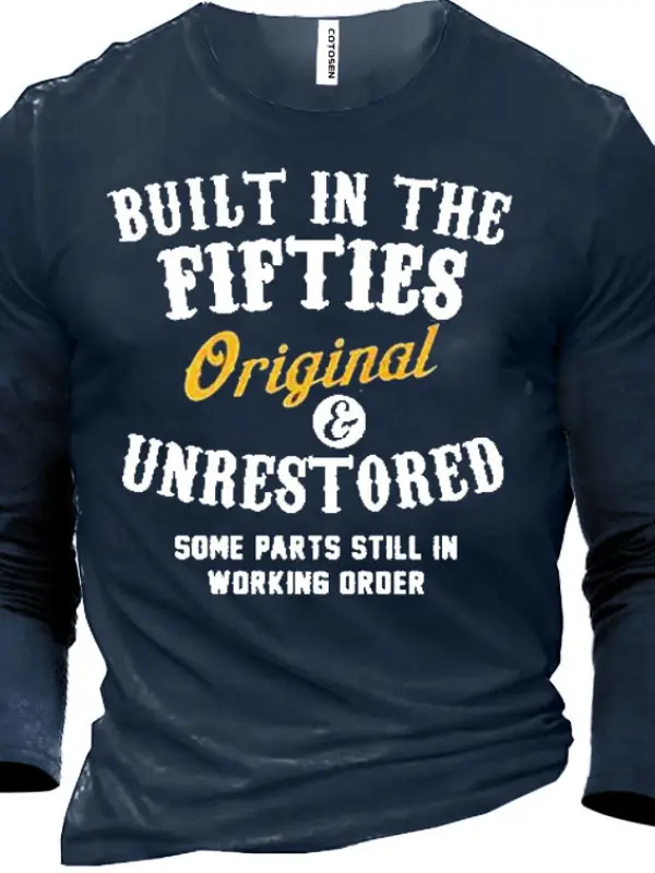 Funny Built In The Fifties Men's Cotton T-shirt 
