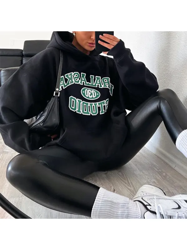 Fashion Alaska Print Vintage Long Sleeve Casual Sweatshirt - Anrider.com 