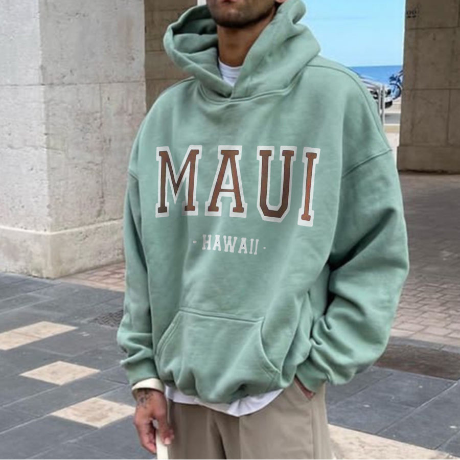 

Vintage Men's Letter Print Casual Hoodie