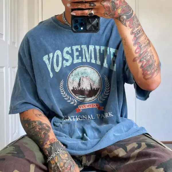 Men's Vintage Alphabet Print T-Shirt - Trisunshine.com 