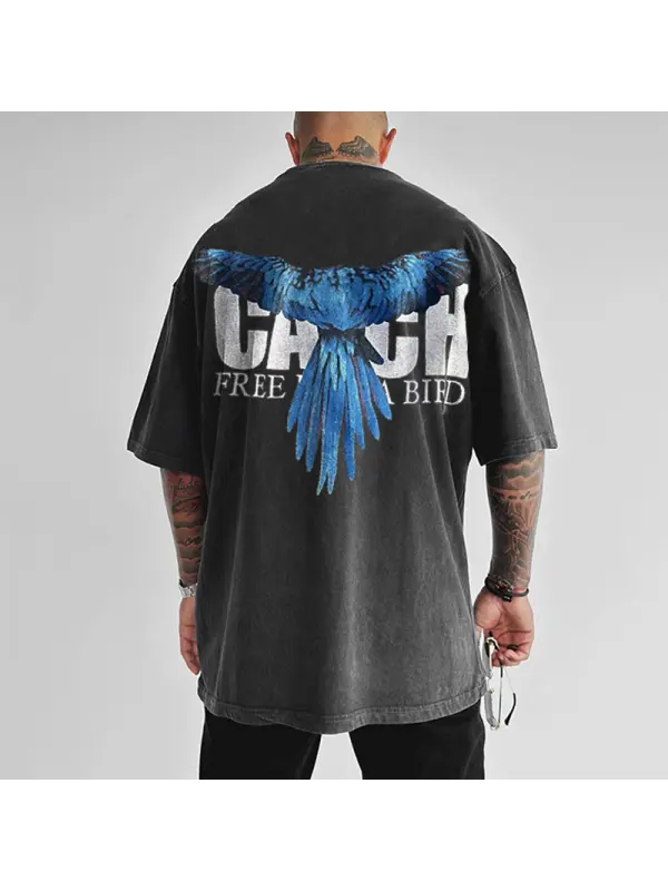 Oversized Casual Printed Tee - Aptkoi.com 