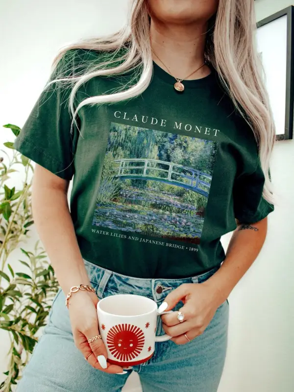 Monet Painting Art History T Shirts - Realyiyishop.com 