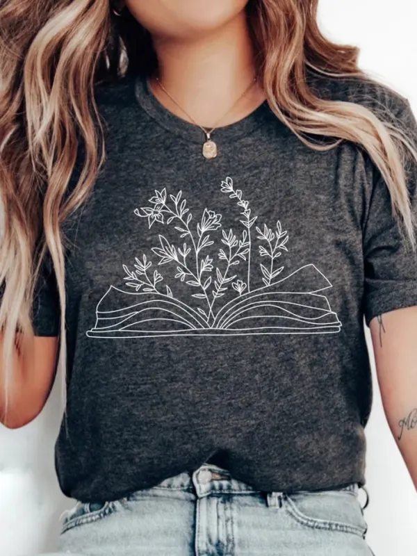 Wildflowers Book T-shirt - Hoplady.chimpone.com 