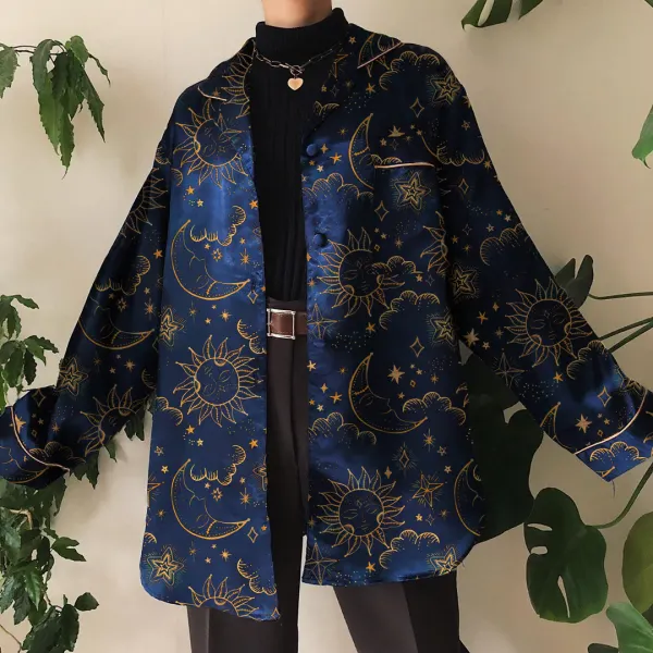 Vintage Printed color Long Sleeve shirt - Kalesafe.com 