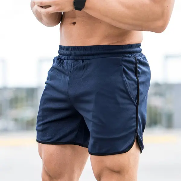 Men's Sporty Casual Active Outdoor Gym Breathable Running Shorts - Keymimi.com 
