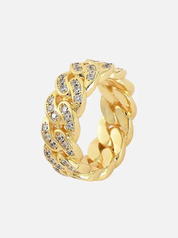 The Supermade European And American Hip Hop Zirconia Cuba Ring - Godeskplus.com 