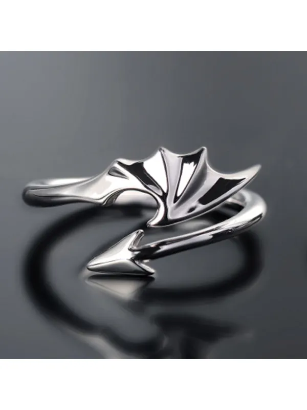 Dragon Evil Wing Open Band Ring - Aptkoi.com 