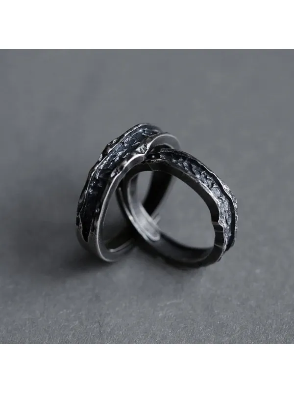 Vintage Distressed Abyss Ring - Aptkoi.com 