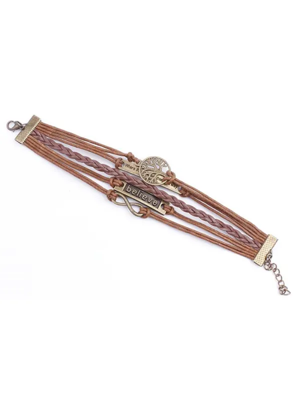 Vintage Bronze Life Bark Rope Bracelet - Localziv.com 