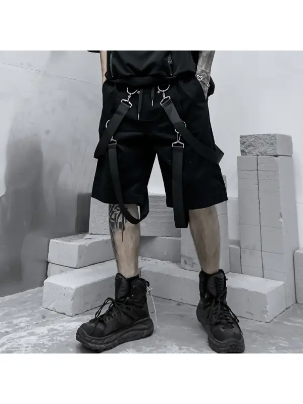 Button-knit Wide Loose Five-point Pants Pocket Cargo Shorts - Cominbuy.com 