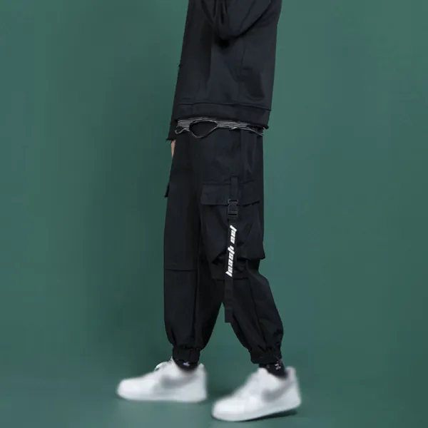 Utility Thin Loose Shell Buckle Jogger Trouser Overalls Pant - Craftshock.com 