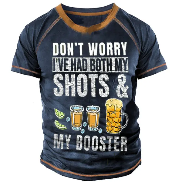 Don't Worry I've Had Both My Shots And Booster Funny Vaccine Men's T-shirt Only $8.89 - Wayrates.com 