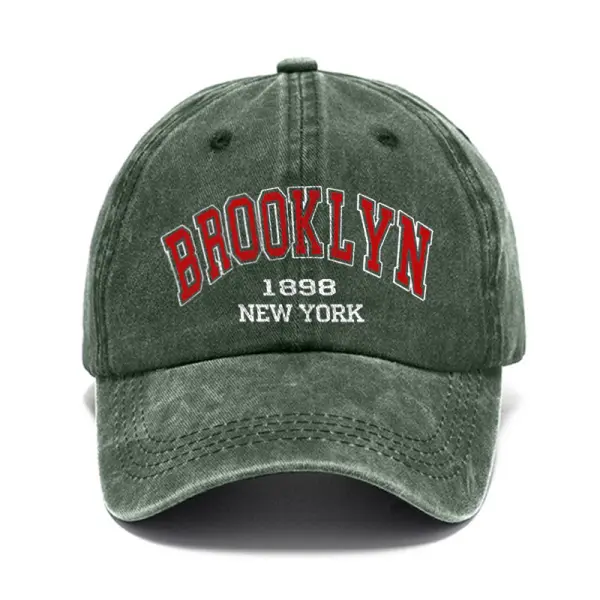 Vintage Brooklyn Print Holiday Hat - Anurvogel.com 