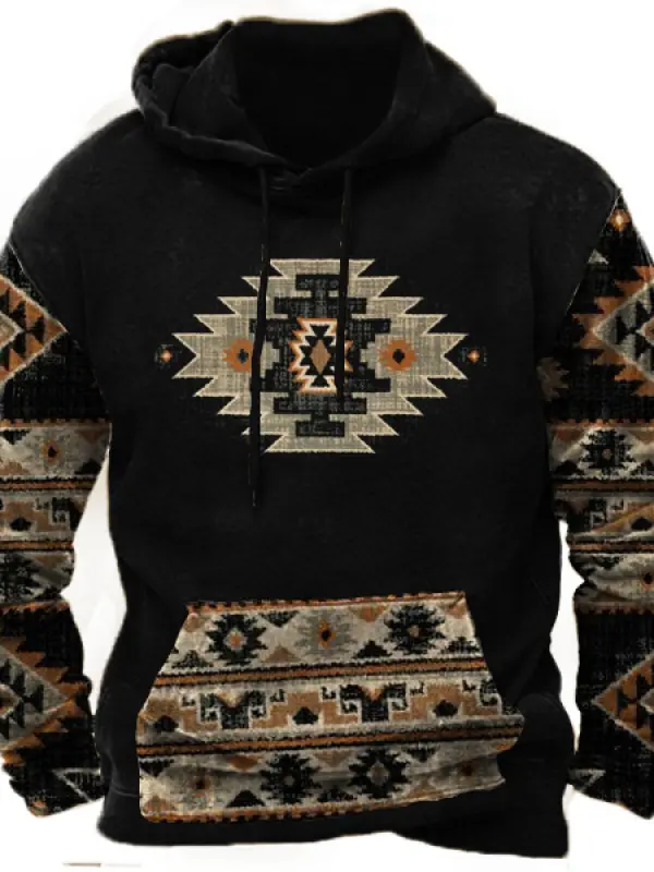 Men's Aztec Vintage Hoodie - Pragmaace.com 
