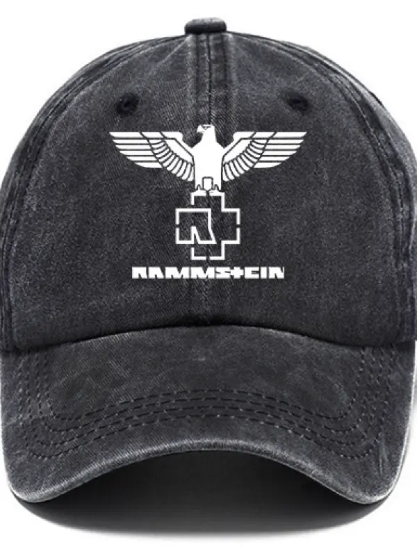 Washed Cotton Sun Hat Vintage Rock Band Outdoor Casual Cap - Rapidgar.com 