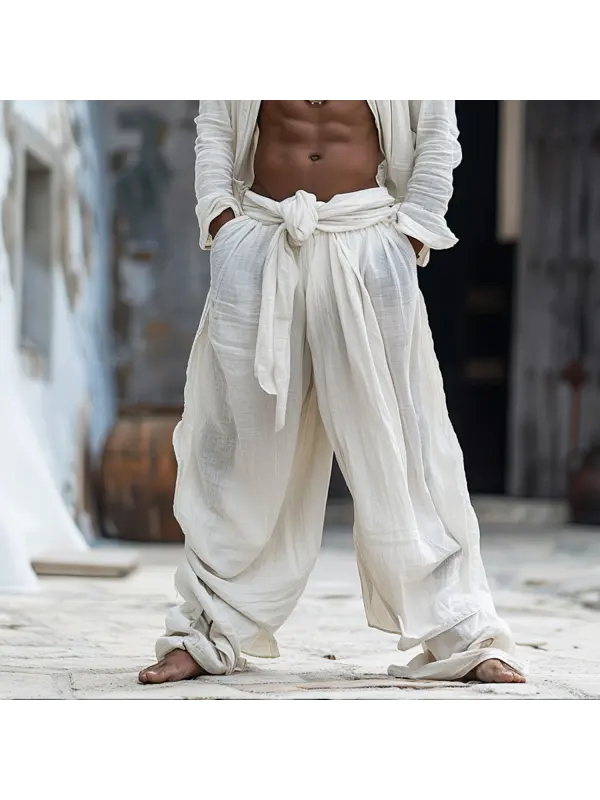 Men's Oversized Linen Casual Pants - Shopyiyistories.com 