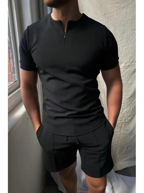 Solid color polo shirt without zipper - Plazabery.chimpone.com 