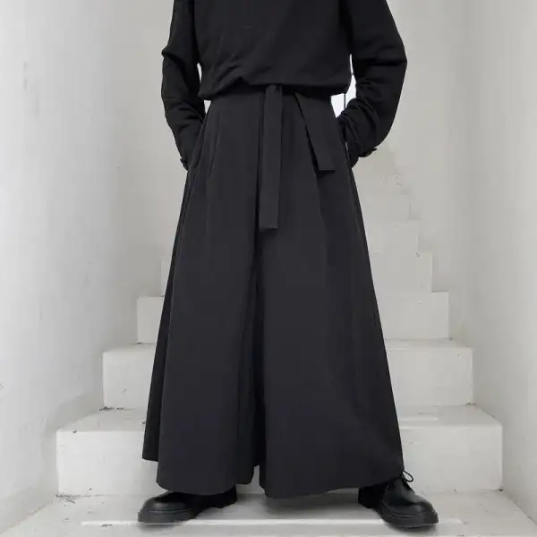 Functional Wind Dark Samurai Japanese Hakama - Fineyoyo.com 
