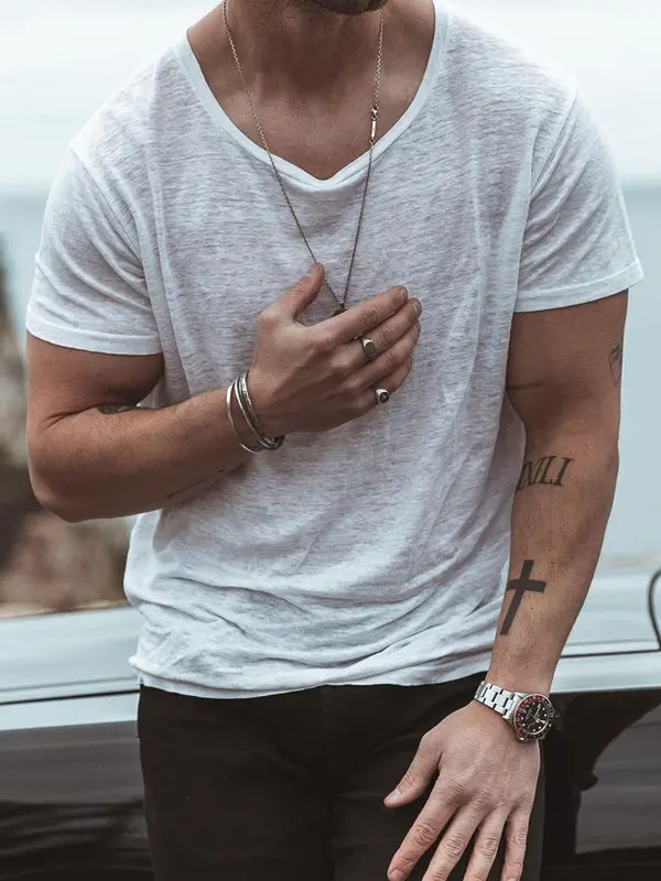 Solid Color Lazy Loose T-Shirt - Pragmaace.com 