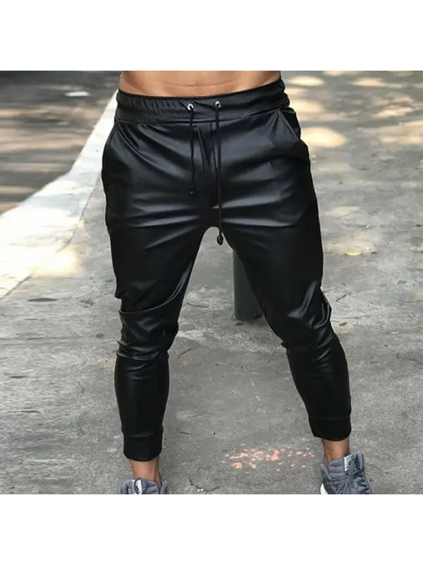 Trendy Leather Trackpants - Valiantlive.com 