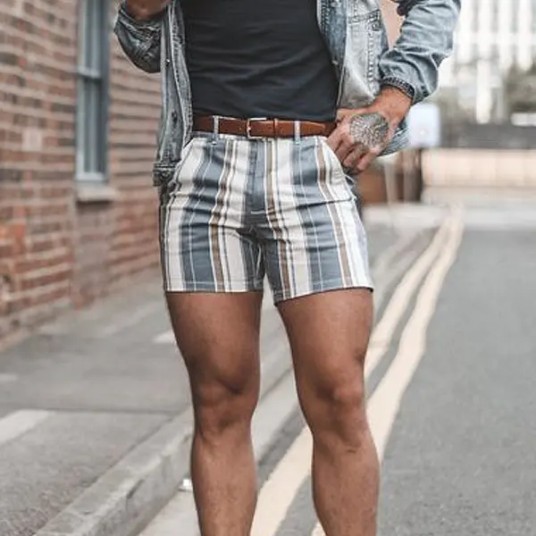 Vintage Vacation Stripe Short Shorts - Kalesafe.com 