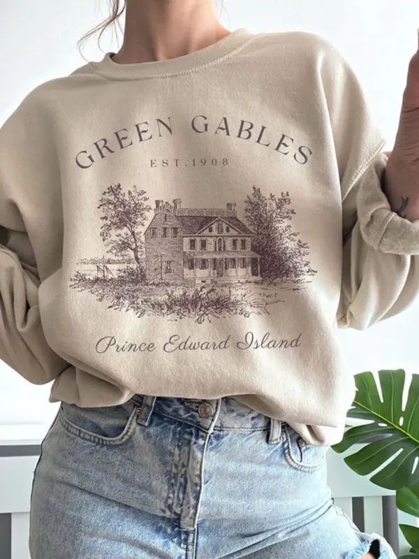 Vintage Statue Print Sweatshirt - Viewbena.com 