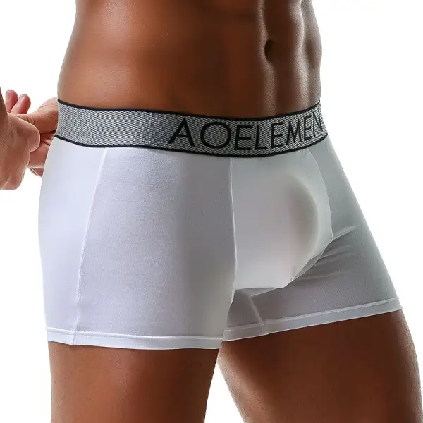 Men's Casual Breathable Mid-waist Boxer Briefs Underwear - Wayrates.com 