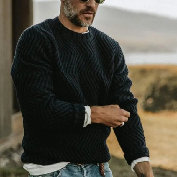 Men's Outdoor Windproof And Warm Knitted Sweater - Keymimi.com 