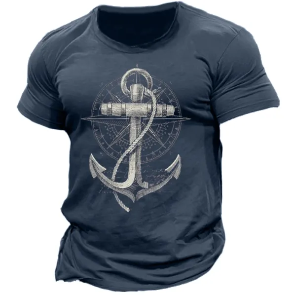 Men's Navigation Anchor Cotton T-shirt 