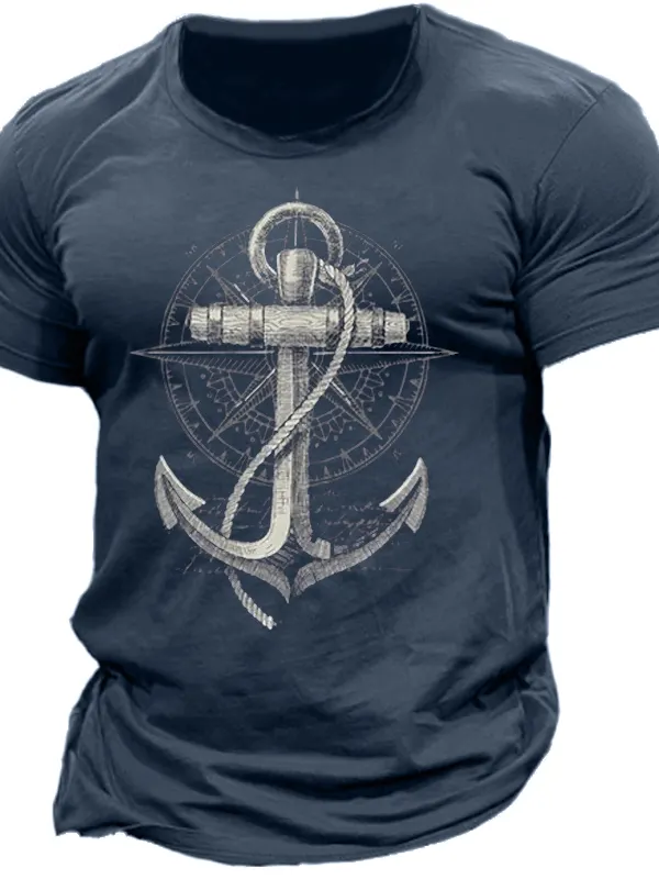 Men's Navigation Anchor Cotton T-shirt 