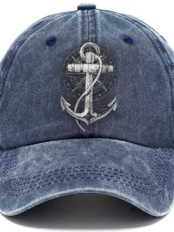 Nautical Anchor Print Sun Hat - Pragmaace.com 