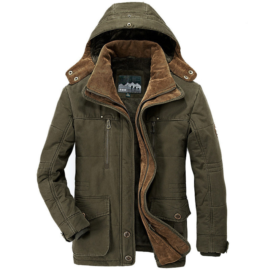 

Men's Outdoor Multi-pocket Hooded Padded Coat