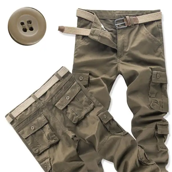 Men's Multi-pocket Outdoor Cotton Cargo Pants - Honeylop.chimpone.com 