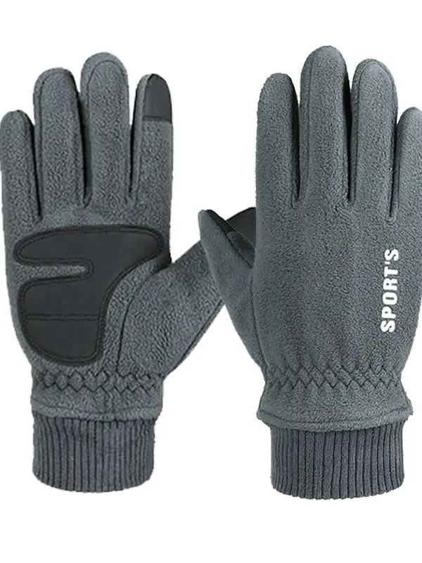 Men's Polar Fleece Windproof Outdoor Warm Gloves - Menwyx.com 