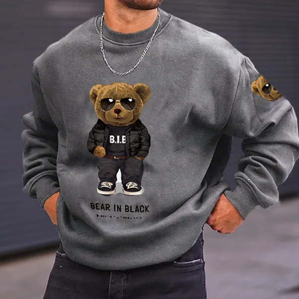 Teddy Bear Men's Casual Sweatshirt Only $31.89 - Wayrates.com 