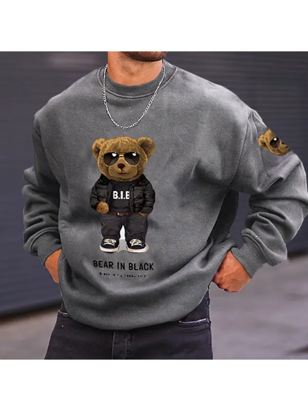 Teddy Bear Men's Casual Sweatshirt - Realyiyi.com 
