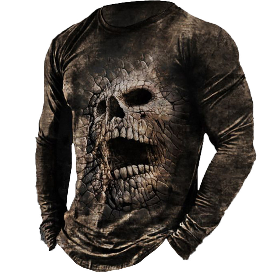 

Men's Vintage Skull Long Sleeve T-Shirt