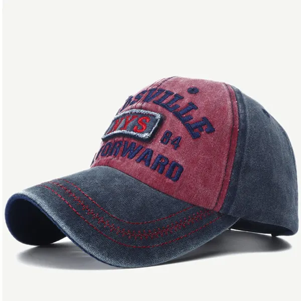 Men's Retro Distressed Washed Denim Cap - Yiyistories.com 