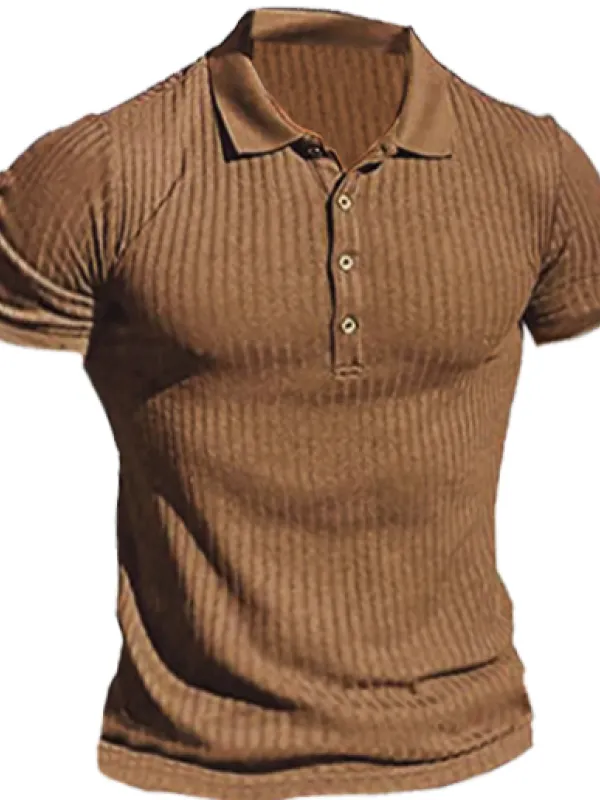 Men's Polo Casual Training Short Sleeve T-Shirt - Menwyx.com 