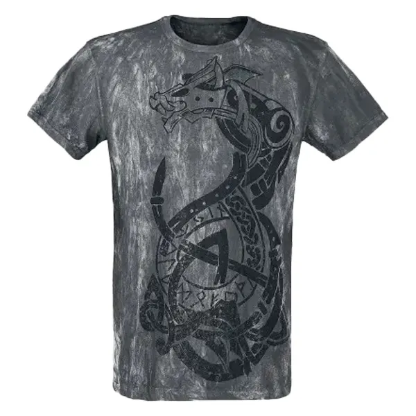 Viking Digital Print 3D Printed T-shirt - Elementnice.com 