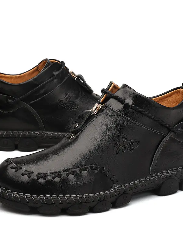 Menico Men Hand Stitching Cow Leather Non Slip Soft Boots - Pragmaace.com 