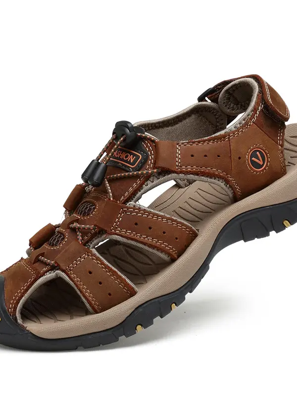 Mens leather toe cap sandals - Pragmaace.com 