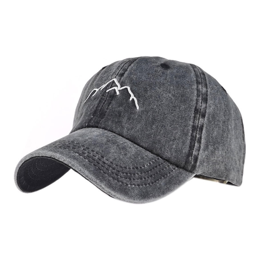 

Mountain embroidery men's and women's baseball cap cap