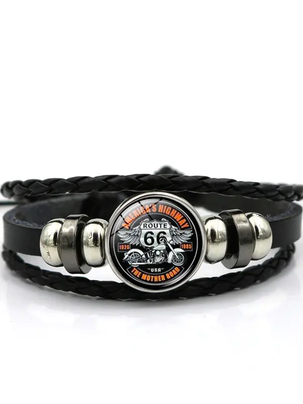 Classic Route 66 Time Beaded Hand Woven Bracelet - Pragmaace.com 