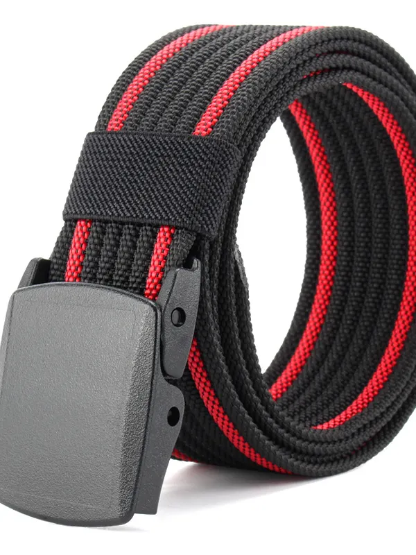 Men's Smooth Buckle Nylon Lightweight Canvas Belts - Pragmaace.com 