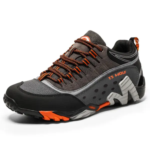 Men's Leather Shock Absorption Non-slip Outdoor Sports Shoes - Wayrates.com 