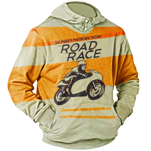 Men's Outdoor Retro Motorcycle Racing Tactical Hoodie - Cotosen.com 